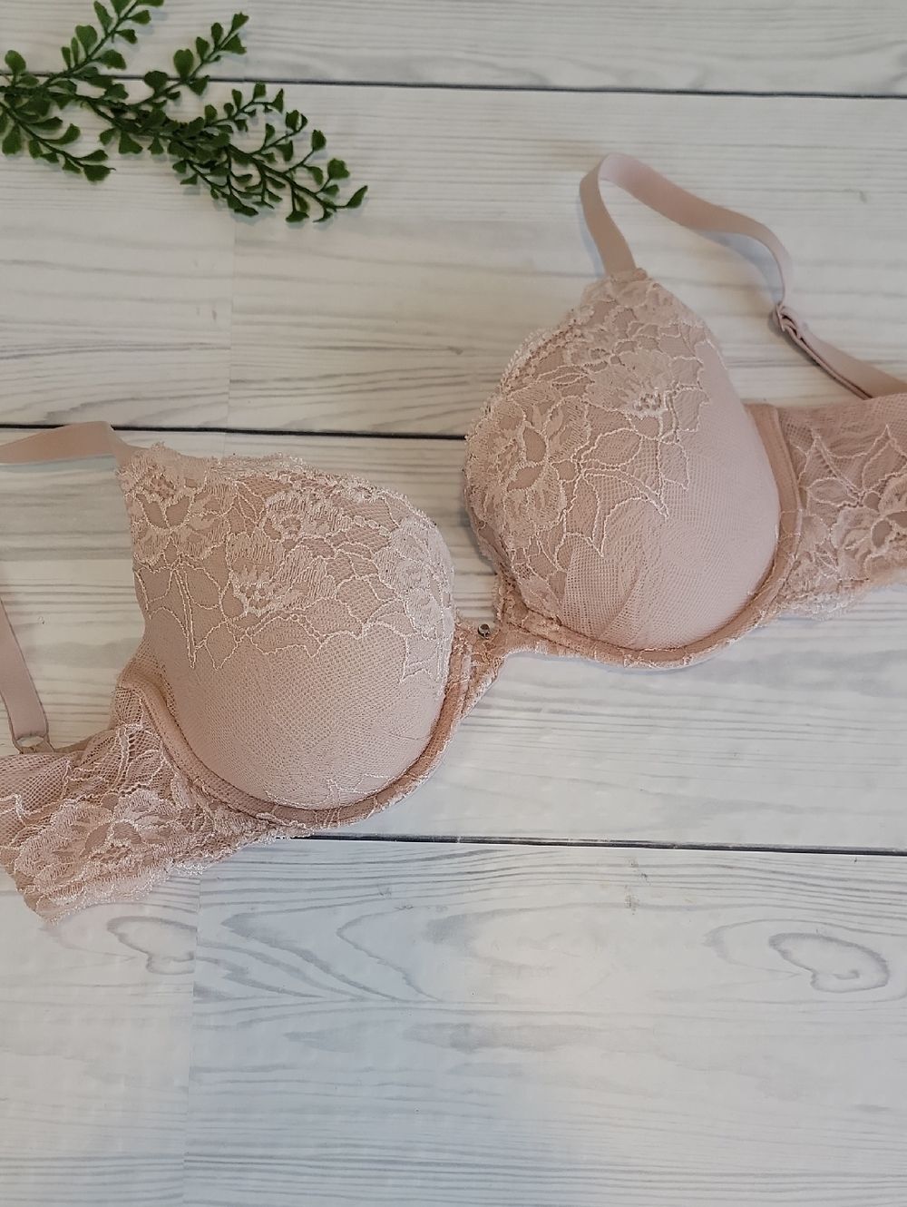 Maidenform Lace Push-Up Bra - Blush Pink Womens Size 36C